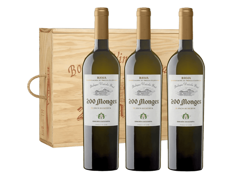 Estuche 200 Monges Blanco 2010 3 Botelllas