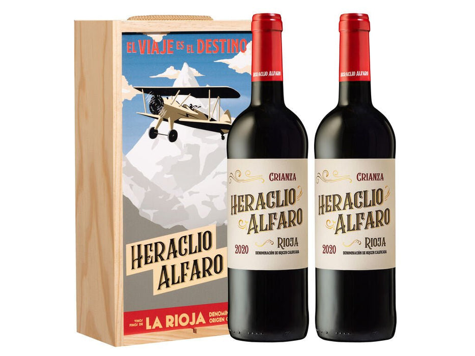 Heraclio Alfaro Crianza Estuche Madera 3 botellas - Vinusdei