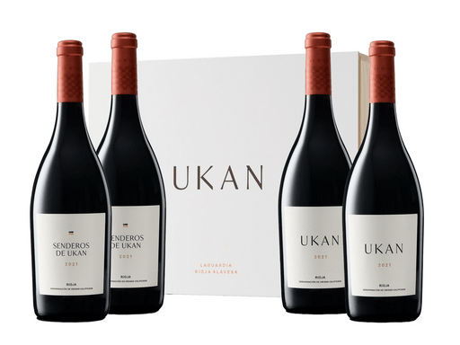 Ukan & Senderos de Ukan Estuche Madera 4 botellas